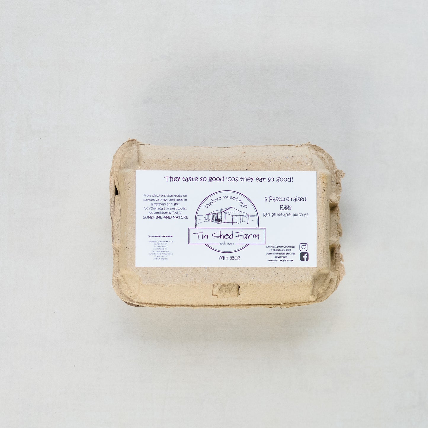 'Tin Shed Farm' Pasture Raised Eggs