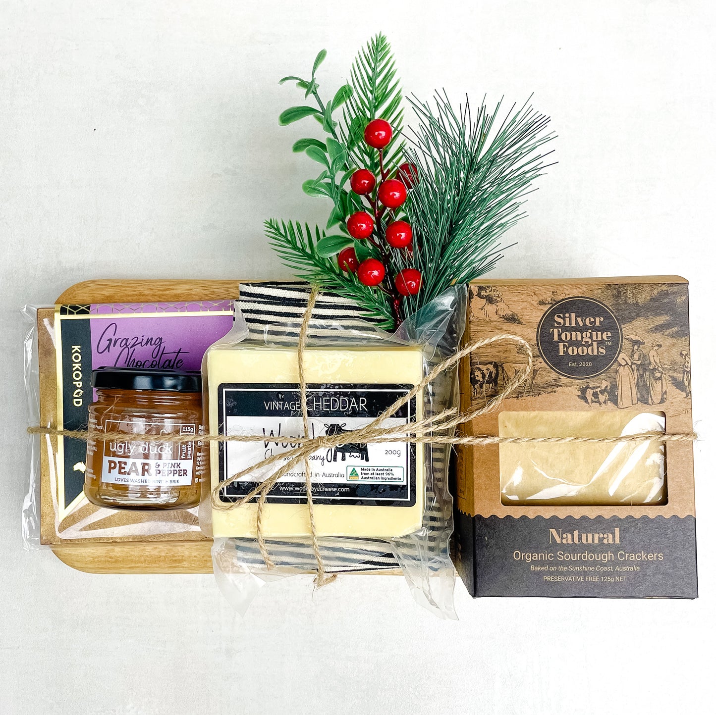 Christmas cheese platter + timber platter from Fab Slabs