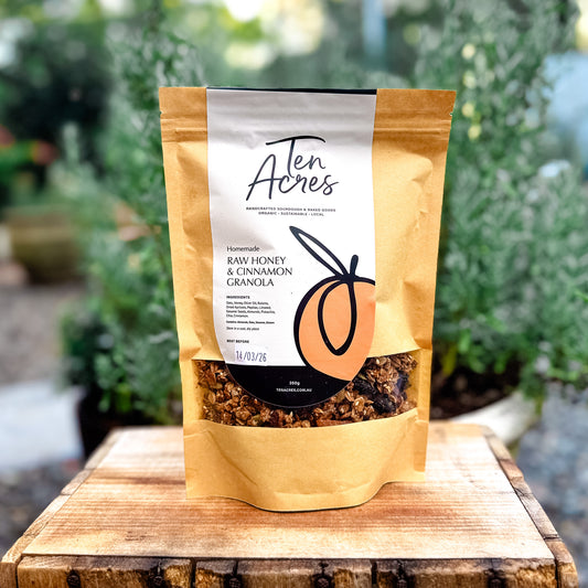 Ten Acres Raw Honey & Cinnamon Granola 300g